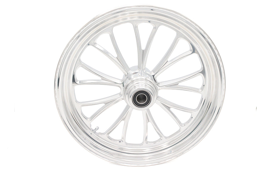 HARLEY 18 inch x 3.5 inch Manhattan Front Wheel Polished Aluminum Fits 0-  Custom, Application