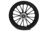 HARLEY 16 inch x 3.5 inch Manhattan Front Wheel Black Cut Fits 0-  Custom, Application