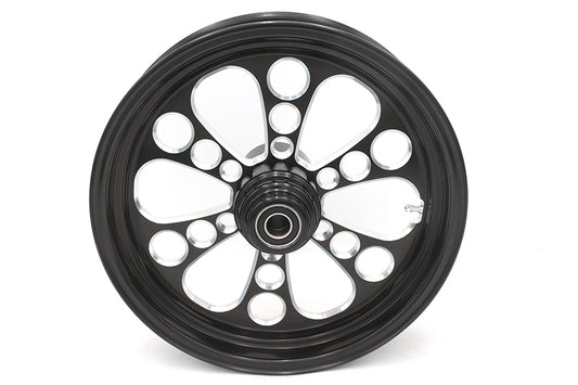 HARLEY 16 inch x 3.5 inch Kool Kat Front Wheel Black Cut Fits 0-  Custom, Application
