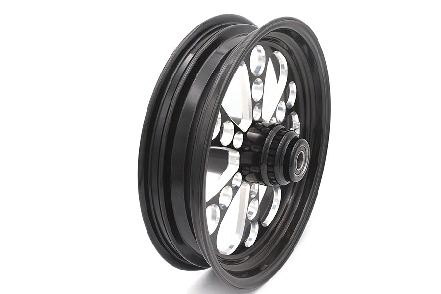 HARLEY 16 inch x 3.5 inch Kool Kat Front Wheel Black Cut Fits 0-  Custom, Application