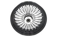 HARLEY 16 inch x 5.5 inch King Spoke Rear Wheel Black/Chrome Fits 0-  Custom, Application