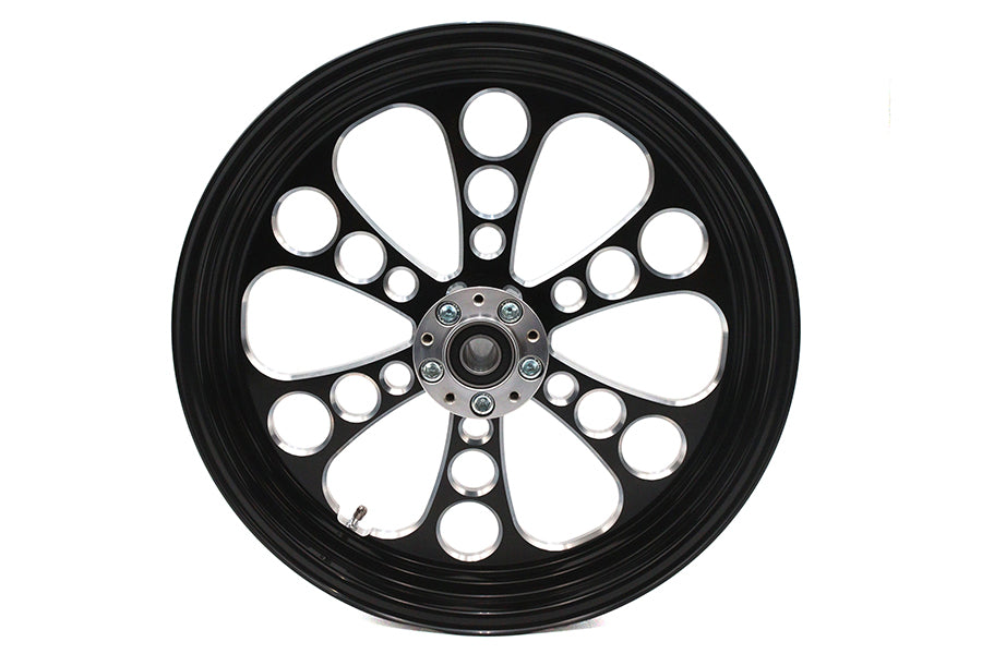 HARLEY 18 inch x 3.5 inch Kool Kat Front Wheel Black Cut Fits 0-  Custom, Application