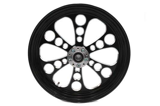 HARLEY 18 inch x 3.5 inch Kool Kat Front Wheel Black Cut Fits 0-  Custom, Application