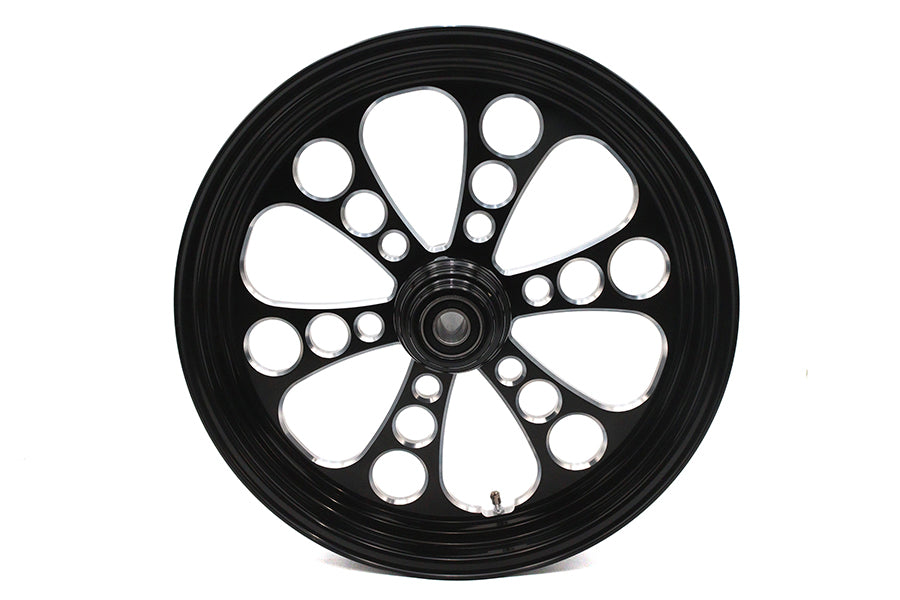 HARLEY 18 inch x 3.5 inch Kool Kat Front Wheel Black Cut Fits 0-  Custom, Application