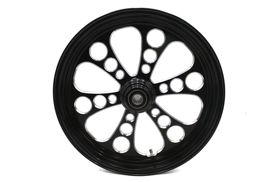 HARLEY 18 inch x 3.5 inch Kool Kat Front Wheel Black Cut Fits 0-  Custom, Application