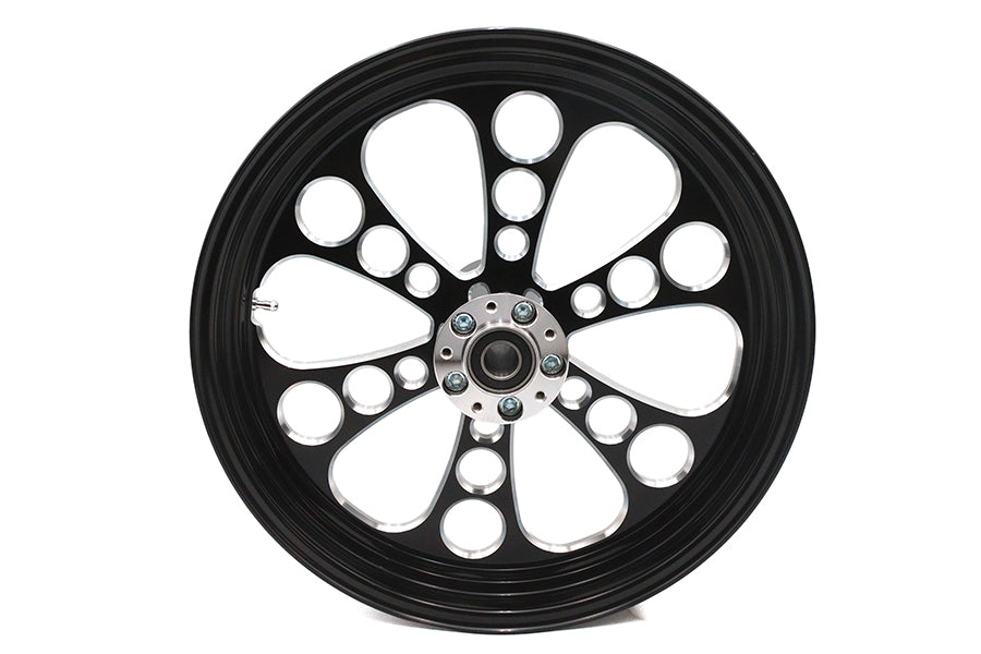 HARLEY 18 inch x 3.5 inch Kool Kat Front Wheel Black Cut Fits 0-  Custom, Application