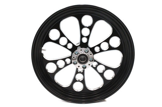 HARLEY 18 inch x 3.5 inch Kool Kat Front Wheel Black Cut Fits 0-  Custom, Application