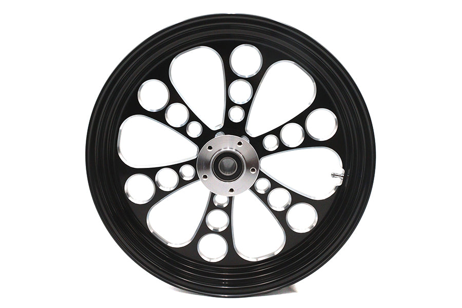 HARLEY 18 inch x 3.5 inch Kool Kat Front Wheel Black Cut Fits 0-  Custom, Application