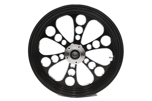 HARLEY 18 inch x 3.5 inch Kool Kat Front Wheel Black Cut Fits 0-  Custom, Application