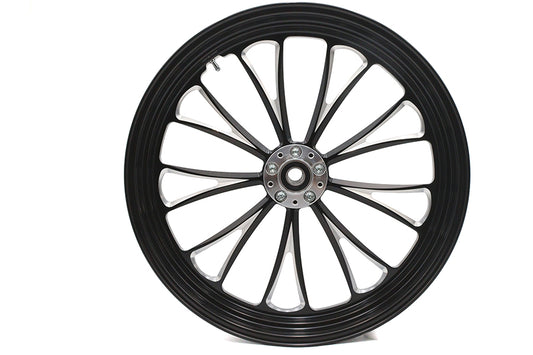 HARLEY 21 inch x 3.5 inch Manhattan Front Wheel Black Cut Fits 0-  Custom, Application