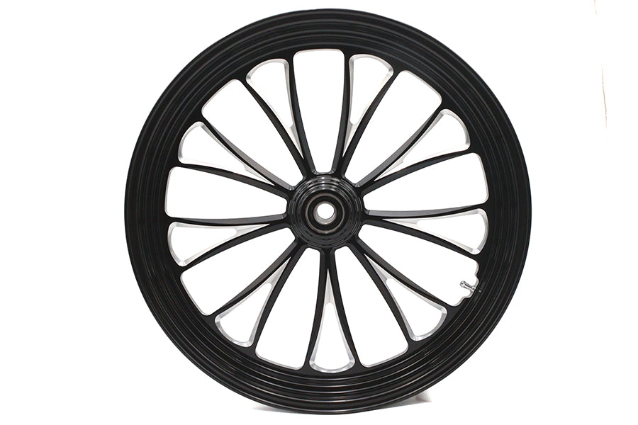 HARLEY 21 inch x 3.5 inch Manhattan Front Wheel Black Cut Fits 0-  Custom, Application