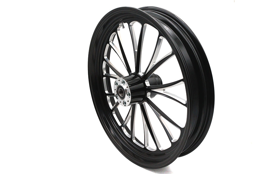HARLEY 21 inch x 3.5 inch Manhattan Front Wheel Black Cut Fits 0-  Custom, Application