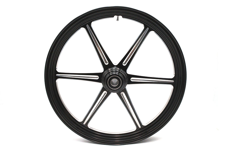 HARLEY 21 inch x 2.15 inch Revolver Front Wheel Black Cut Fits 0-  Custom, Application