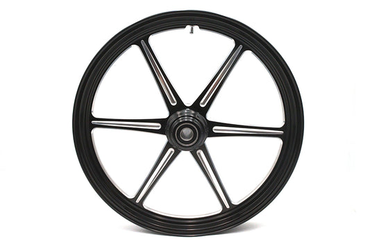HARLEY 21 inch x 2.15 inch Revolver Front Wheel Black Cut Fits 0-  Custom, Application