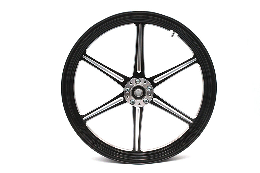 HARLEY 21 inch x 2.15 inch Revolver Front Wheel Black Cut Fits 0-  Custom, Application