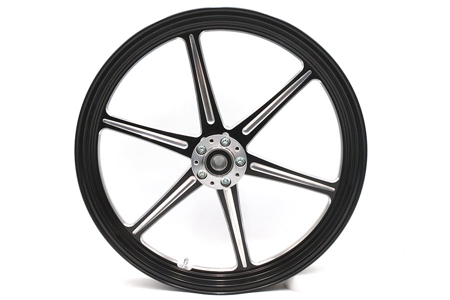 HARLEY 21 inch x 2.15 inch Revolver Front Wheel Black Cut Fits 0-  Custom, Application