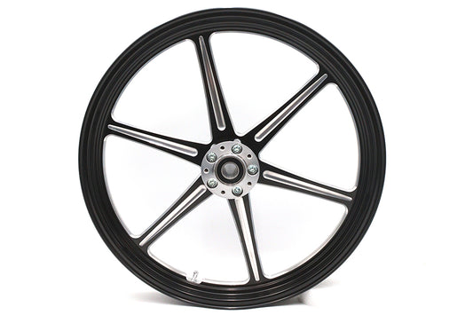 HARLEY 21 inch x 2.15 inch Revolver Front Wheel Black Cut Fits 0-  Custom, Application