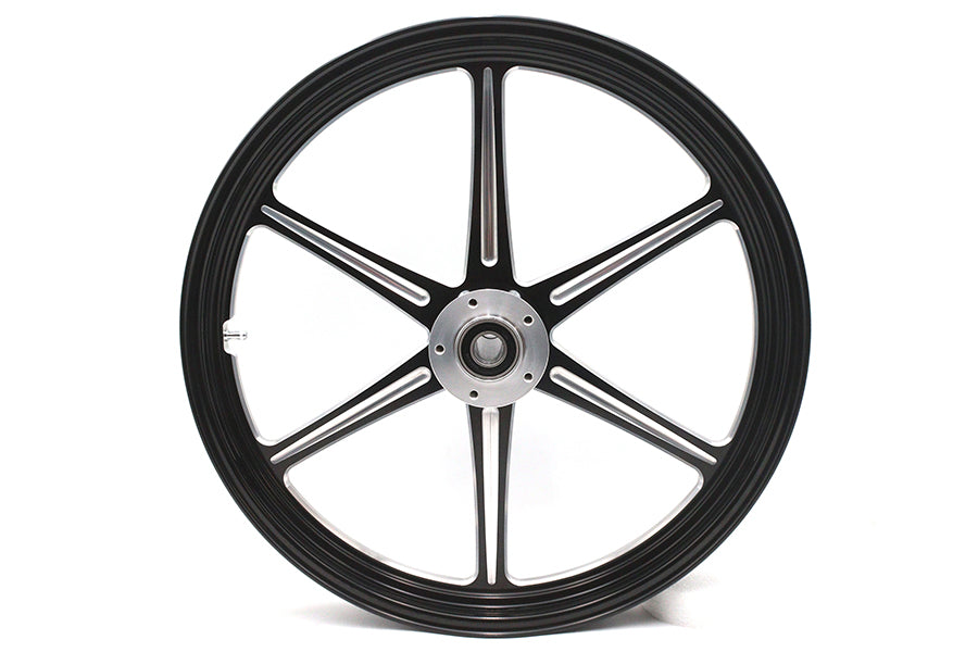 HARLEY 21 inch x 2.15 inch Revolver Front Wheel Black Cut Fits 0-  Custom, Application