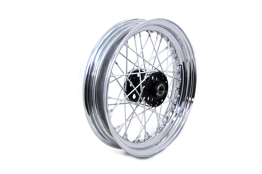 HARLEY 16 inch x 3.00 inch Replica Front or Rear Spoke Wheel fits 1936-1940 EL,  1941-1966 FL,  1937-1948 UL,  1936-1952 WL,