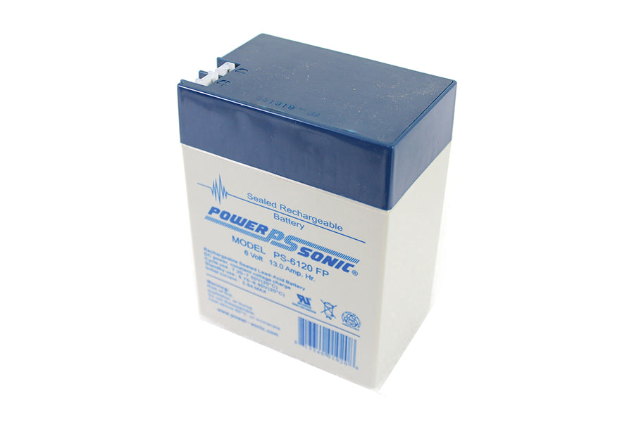 HARLEY 6 Volt 13 Amp Rechargeable Sealed Battery Fits 0-  Custom, application