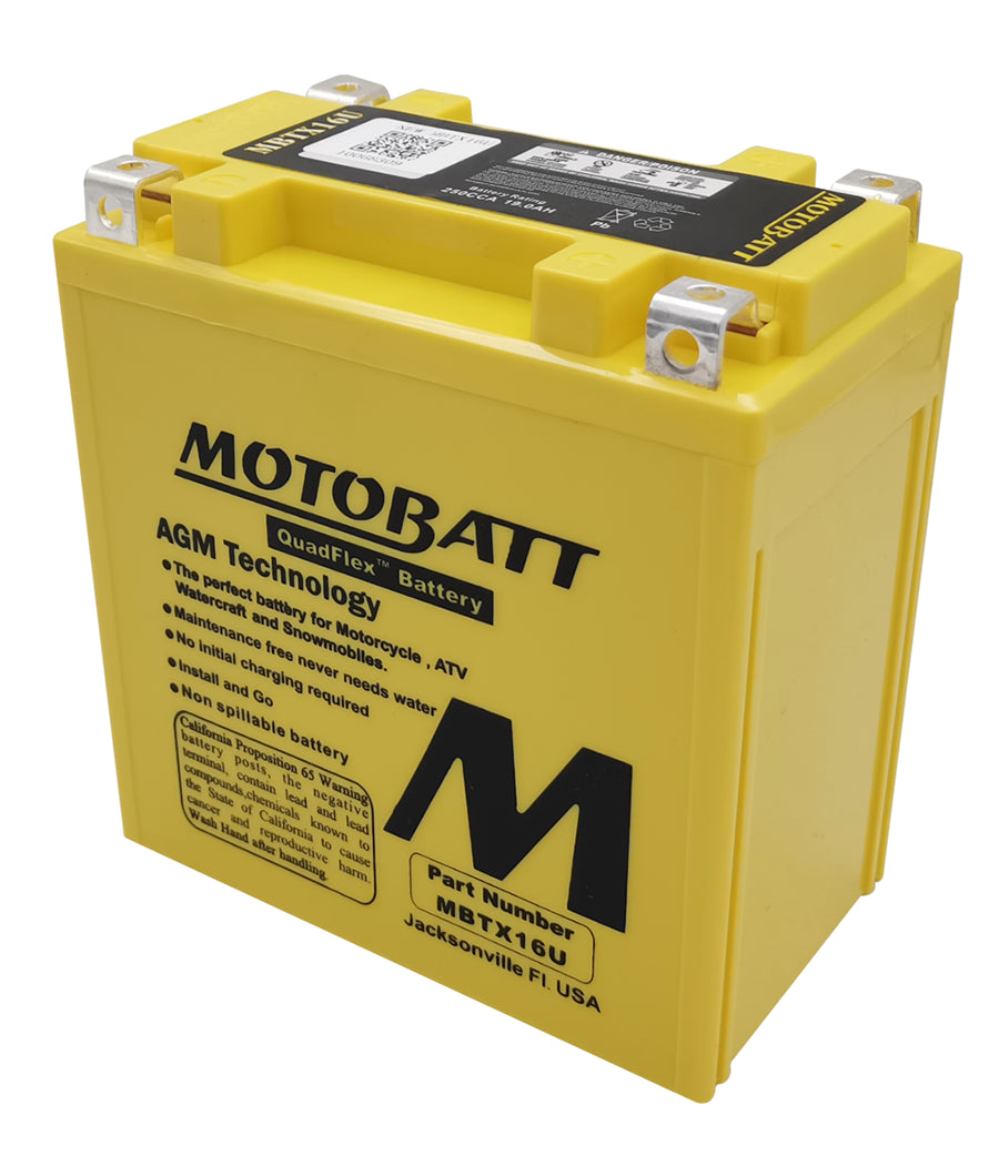 HARLEY MotoBatt 12 Volt AGM Fully Sealed Yellow Battery Fits XL 2004-UP,