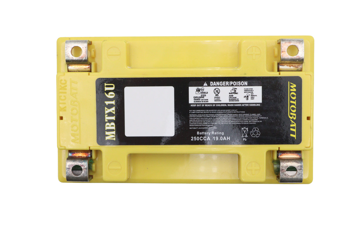 HARLEY MotoBatt 12 Volt AGM Fully Sealed Yellow Battery Fits XL 2004-UP,