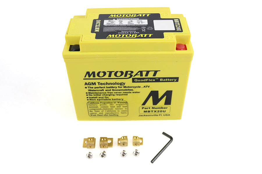 HARLEY MotoBatt 12 Volt AGM Yellow Battery Fits FLST 1991-1996,   FXST 1991-1996,   FXD 1991-1996,