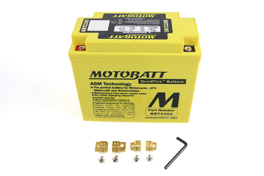 HARLEY MotoBatt 12 Volt AGM Yellow Battery Fits FLST 1991-1996,   FXST 1991-1996,   FXD 1991-1996,