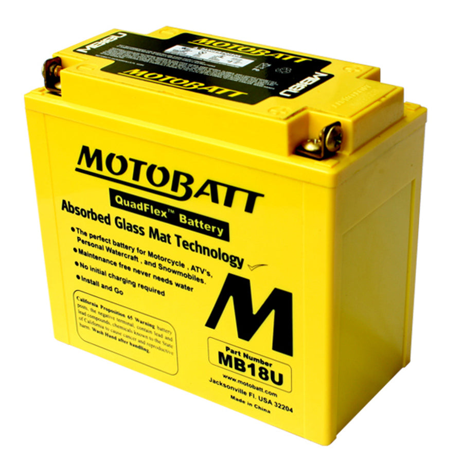 HARLEY MotoBatt 12 Volt AGM Fully Sealed Yellow Battery Fits FXST 1997-UP,   FXD 1997-2017,   XL 199