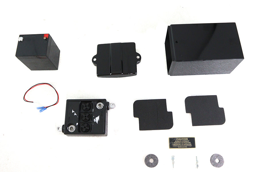 HARLEY 12 Volt Battery Box and Top Kit Fits 1936-1952 EL,   1941-1975 FL,   1937-1952 W,   1932-1963