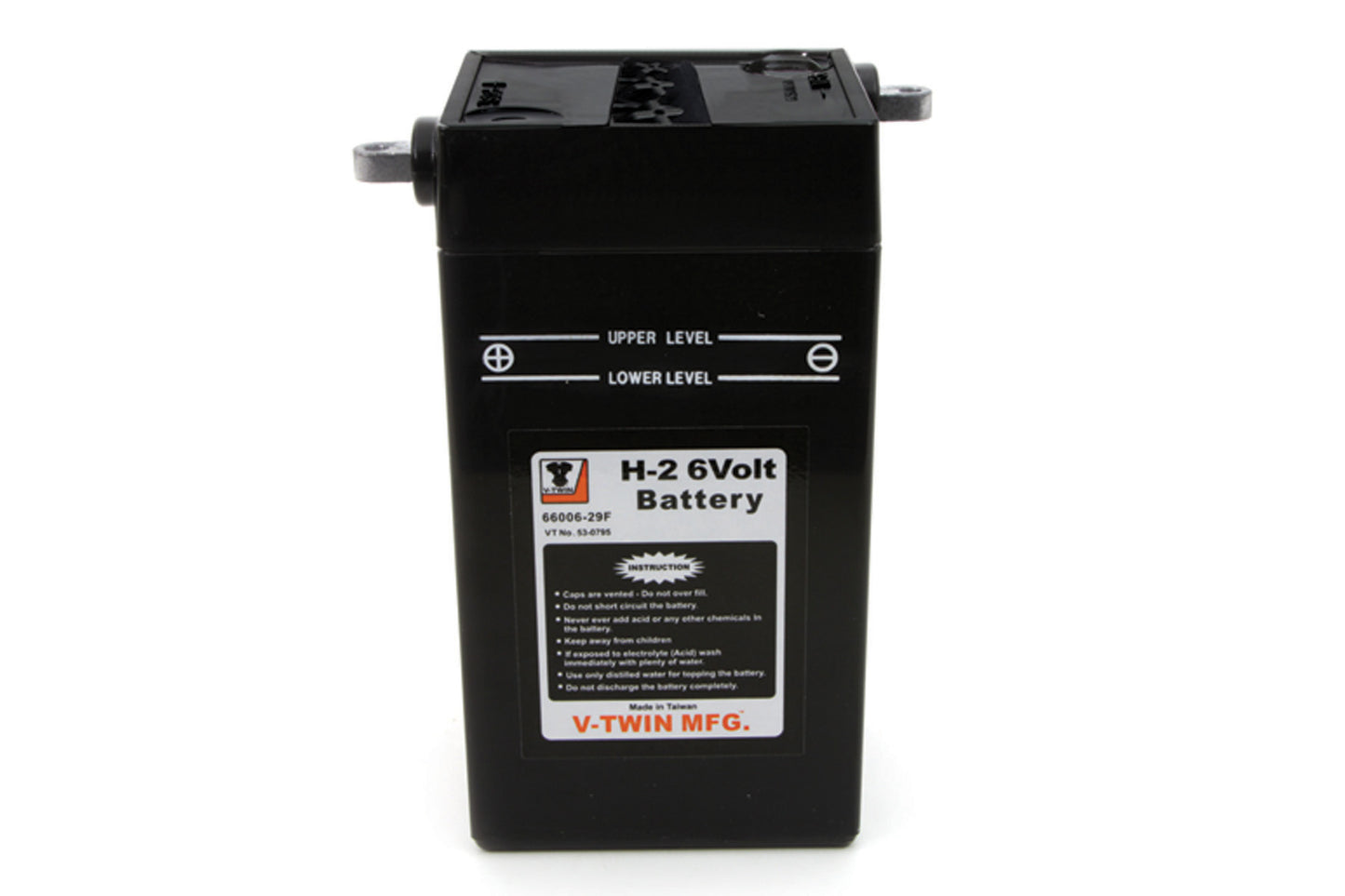 HARLEY H-2 6 Volt Battery without Vent Tube Black Fits 1929-1952 WL,   1930-1934 VL,   1936-1940 EL,