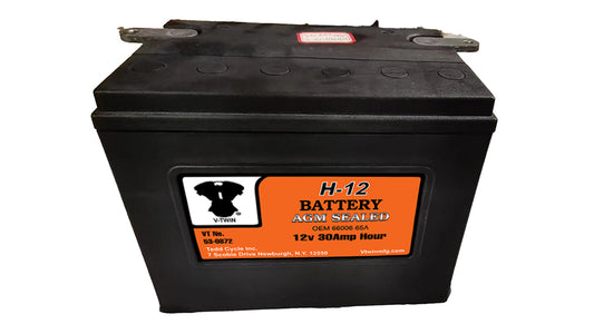 HARLEY H-12 Sealed AGM Battery Fits 1965-1984 FLH,   1965-1984 FLH,   1967-1978 XL,