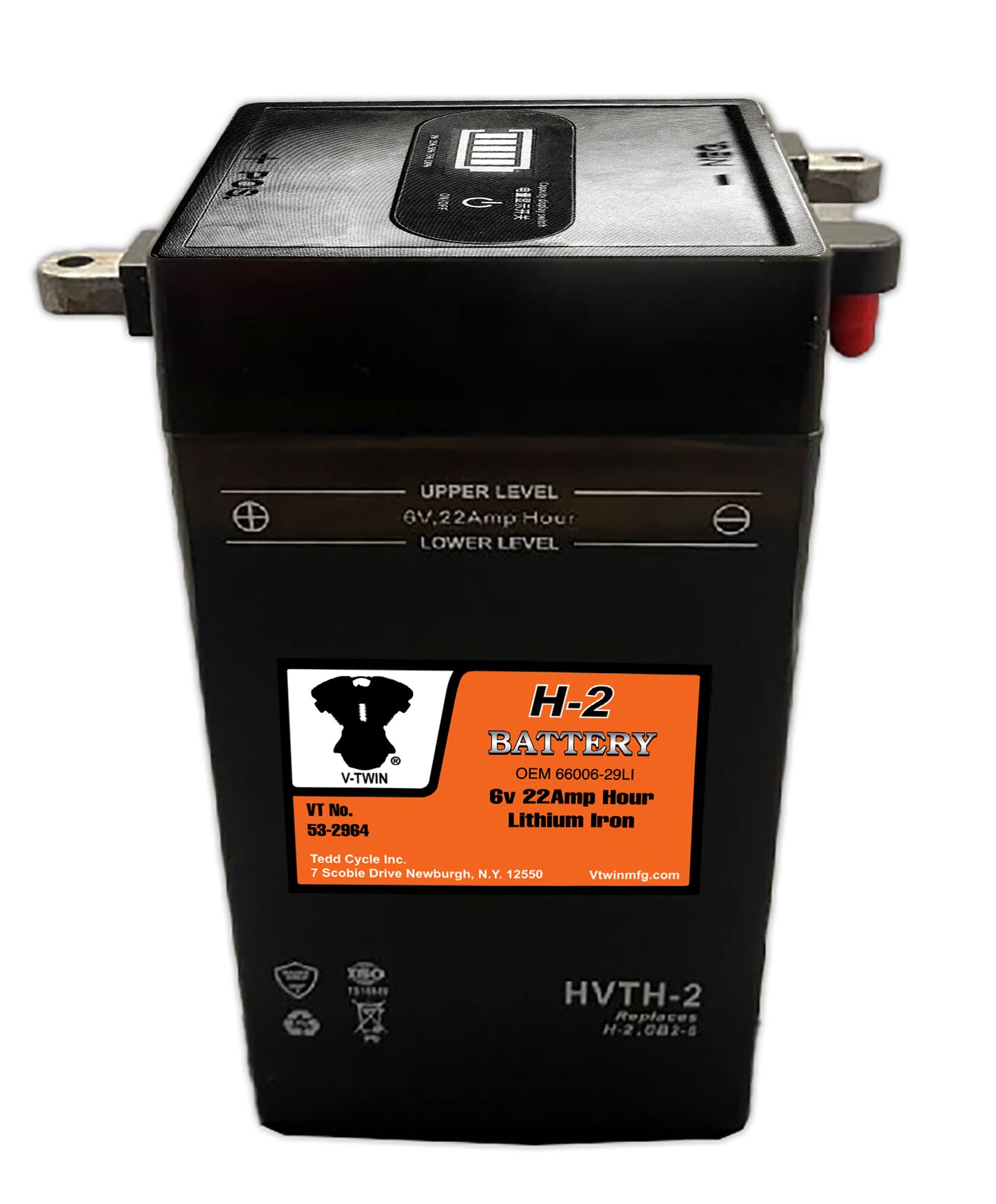 HARLEY 6 Volt 22 AH Sealed Battery Fits 1941-1965 FL,   1937-1952 W,   1937-1963 G,   1936-1952 EL,