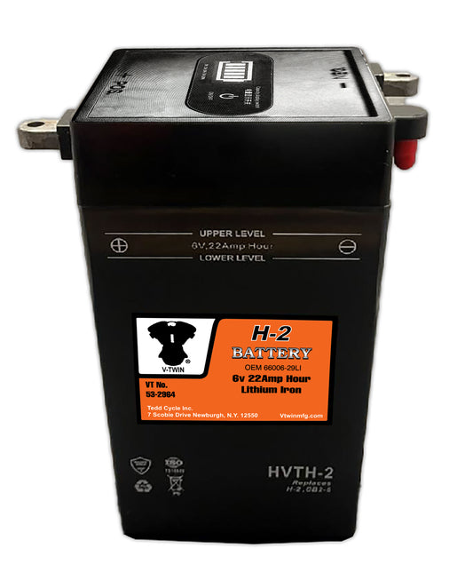 HARLEY 6 Volt 22 AH Sealed Battery Fits 1941-1965 FL,   1937-1952 W,   1937-1963 G,   1936-1952 EL,