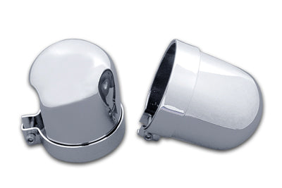 HARLEY Chrome Dome Style Shock Cover Set Fits 1958-1984 FL,   1952-1956 K,   1957-1978 XL,