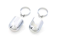 HARLEY Chrome Dome Style Shock Cover Set Fits 1958-1984 FL,   1952-1956 K,   1957-1978 XL,