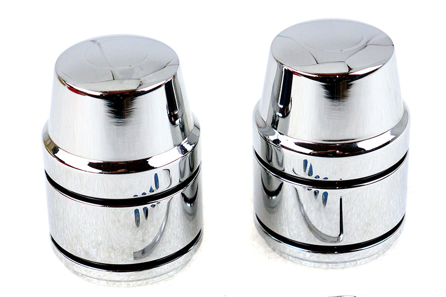 HARLEY Upper Shock Stud Cover Set Chrome Fits 1990-2003 XL,