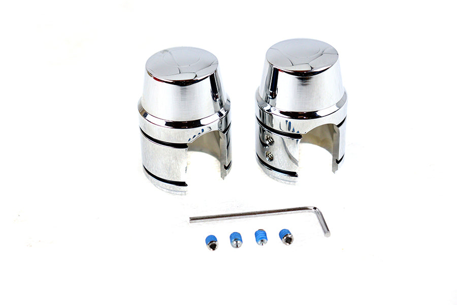 HARLEY Upper Shock Stud Cover Set Chrome Fits 1990-2003 XL,
