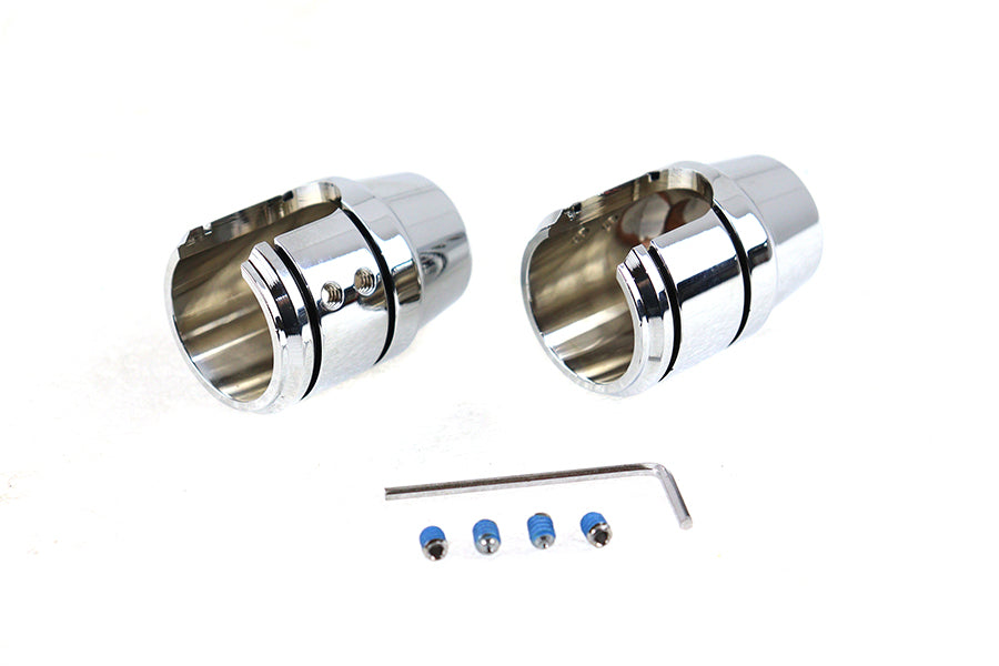 HARLEY Upper Shock Stud Cover Set Chrome Fits 1990-2003 XL,