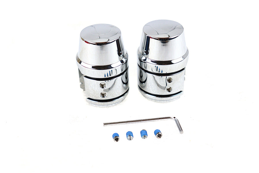 HARLEY Upper Shock Stud Cover Set Chrome Fits 1990-2003 XL,
