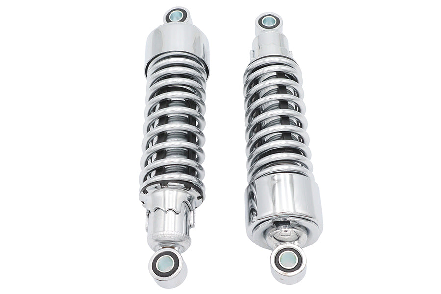 HARLEY 10-1/2 inch Ultima Chrome Shock Set Fits 1985-1994 FXRD,   1983-1994 FXRT,   1987-1994 FXR,