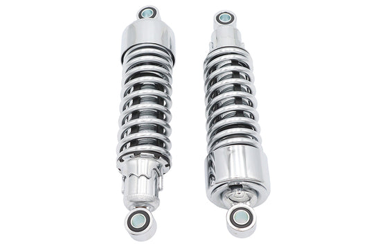 HARLEY 10-1/2 inch Ultima Chrome Shock Set Fits 1985-1994 FXRD,   1983-1994 FXRT,   1987-1994 FXR,