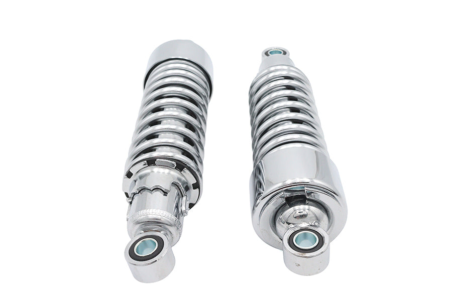 HARLEY 10-1/2 inch Ultima Chrome Shock Set Fits 1985-1994 FXRD,   1983-1994 FXRT,   1987-1994 FXR,