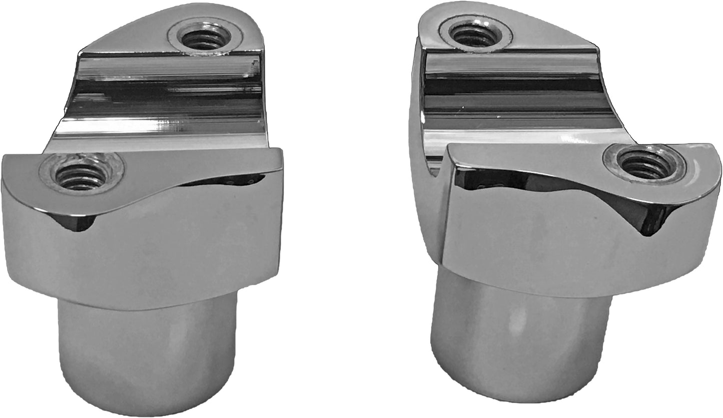 HARLEY HARDDRIVE H-BAR RISERS 2" STRAIGHT CHROME  H57-6076CF-2