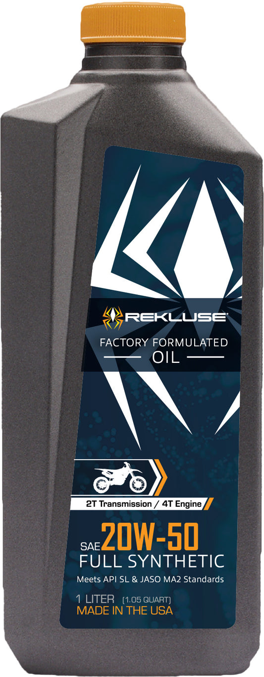 HARLEY REKLUSE RACING FULL SYN 20W50 OIL 4T ENGINE/ 2T TRANS 1 LT  RMS-1099002