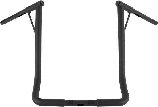 HARLEY BURLY BRAND LOUIE-BAGGER 19"BAR 1.25" TBW MATTE BLACK  B12-7006TB