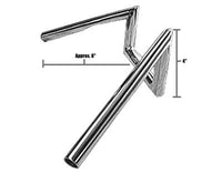 Custom Chrome HARLEY CHROME 1" "60'S" BAR-NARROW STYLE 4" RISE;WIDTH 24.5"