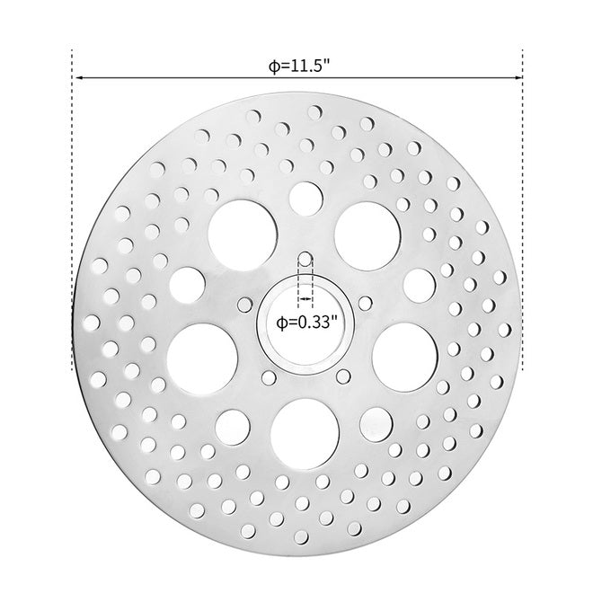 Custom Chrome HARLEY 11.5" F DISC FIT 84-13XL 84-05DYNA 84-14SOFTAIL 84-07TOURING