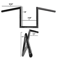 Custom Chrome HARLEY Z BARS- 10 IN WIDEBLK