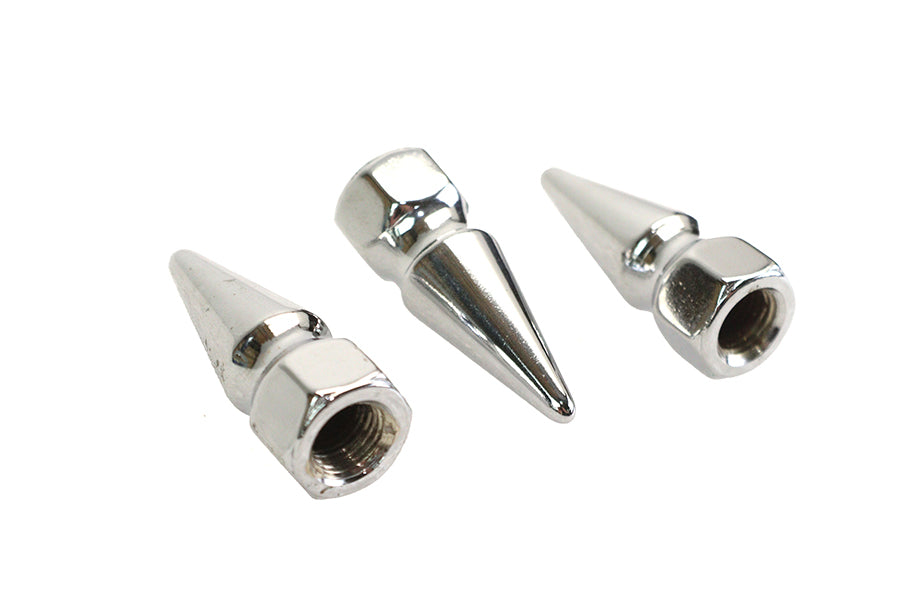 HARLEY Chrome Pike Nut Fine 3/8 inch-24 Thread Fits 0-  All, Models